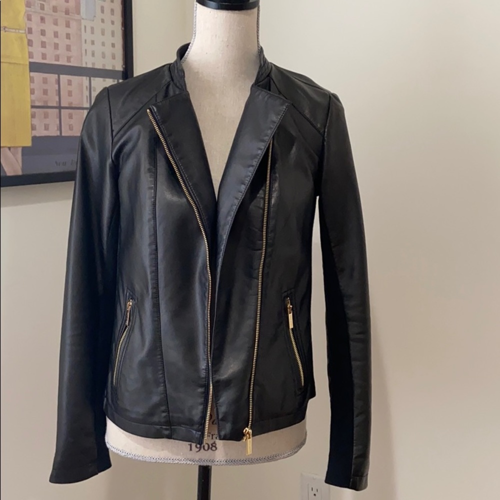 CK faux leather jacket